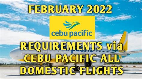 cebu pacific domestic flight requirements